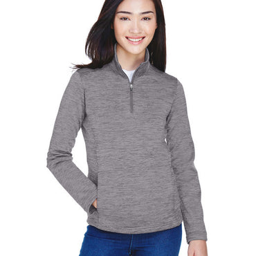 DG798W Devon & Jones Ladies' Newbury Mélange Fleece Quarter-Zip