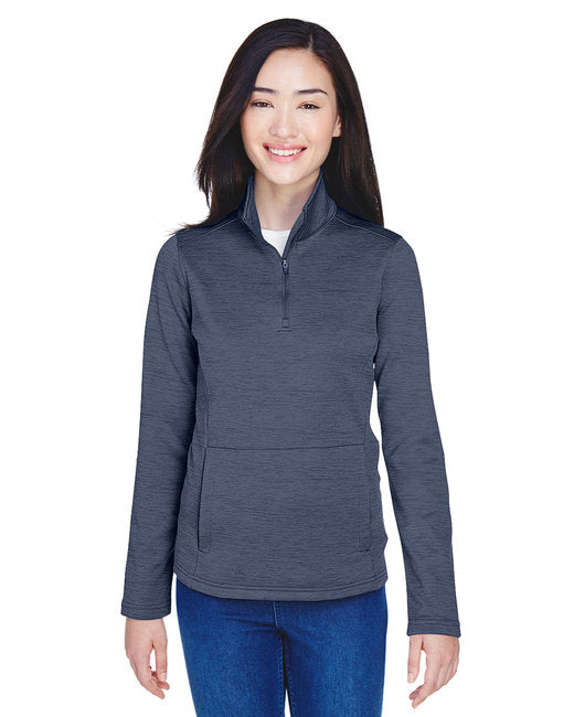 DG798W Devon & Jones Ladies' Newbury Mélange Fleece Quarter-Zip