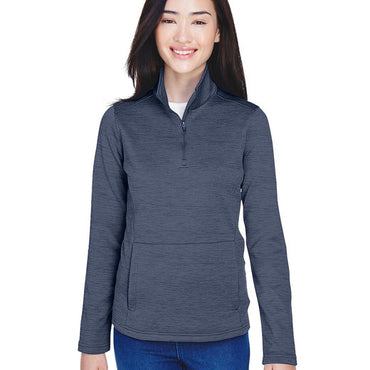 DG798W Devon & Jones Ladies' Newbury Mélange Fleece Quarter-Zip