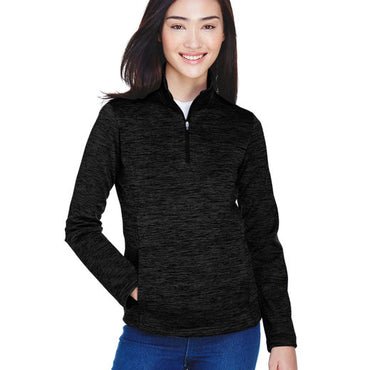 DG798W Devon & Jones Ladies' Newbury Mélange Fleece Quarter-Zip