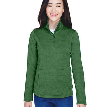 DG798W Devon & Jones Ladies' Newbury Mélange Fleece Quarter-Zip