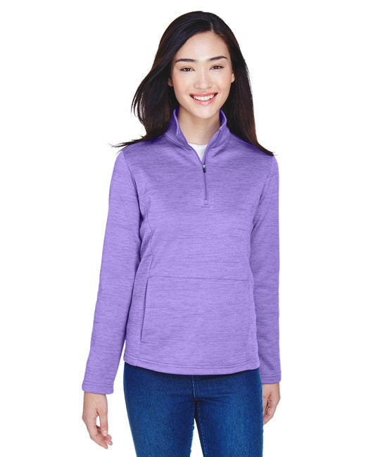 DG798W Devon & Jones Ladies' Newbury Mélange Fleece Quarter-Zip