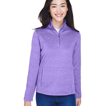 DG798W Devon & Jones Ladies' Newbury Mélange Fleece Quarter-Zip