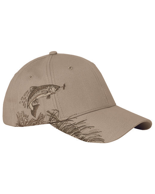 DI3256 Dri Duck Brushed Cotton Twill Trout Cap