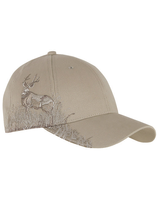 DI3282 Dri Duck Deer Mule Camo Structured Mid-Profile Hat