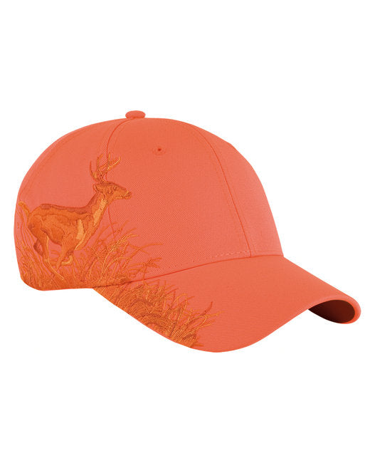 DI3301 Dri Duck Running Buck Structured Mid-Profile Hat