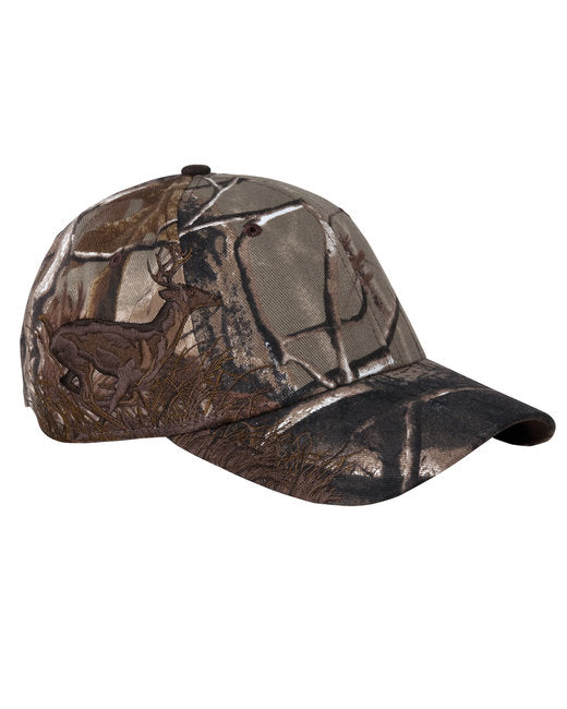 DI3301 Dri Duck Running Buck Structured Mid-Profile Hat