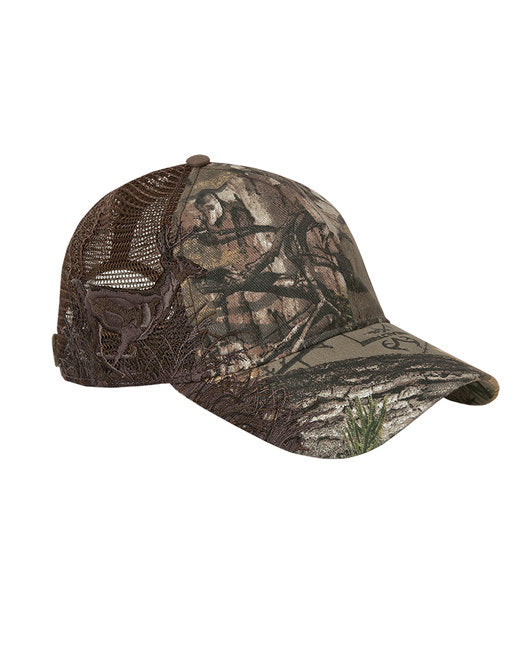 DI3301 Dri Duck Running Buck Structured Mid-Profile Hat