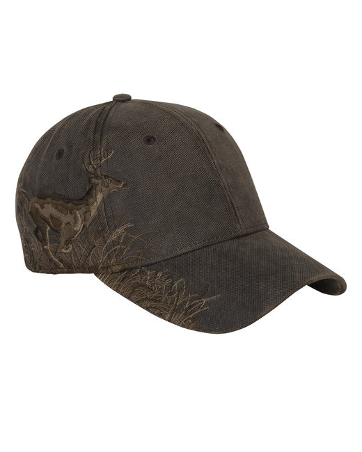 DI3301 Dri Duck Running Buck Structured Mid-Profile Hat