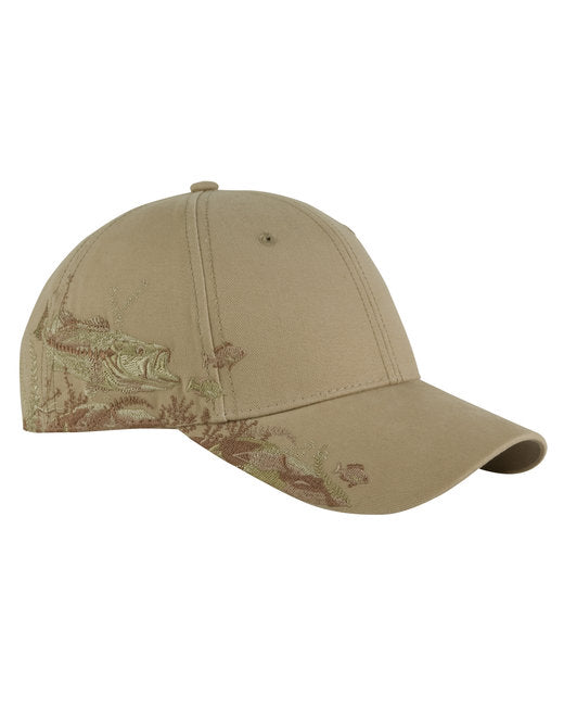 DI3303 Dri Duck Bass Structured Mid-Profile Hat