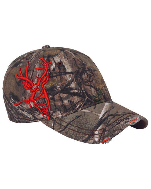 DI3307 Dri Duck Brushed Cotton Twill Buck 3D Cap