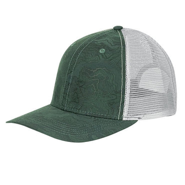 DI3458 Dri Duck Structured Mid Profile Camo Print Trucker Hat