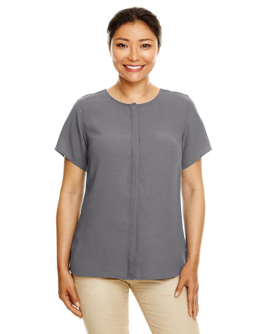 DP612W Devon & Jones Ladies' Perfect Fit™ Short-Sleeve Crepe Blouse