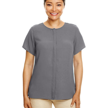 DP612W Devon & Jones Ladies' Perfect Fit™ Short-Sleeve Crepe Blouse