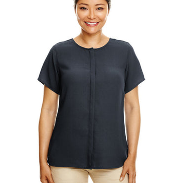 DP612W Devon & Jones Ladies' Perfect Fit™ Short-Sleeve Crepe Blouse