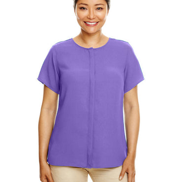 DP612W Devon & Jones Ladies' Perfect Fit™ Short-Sleeve Crepe Blouse