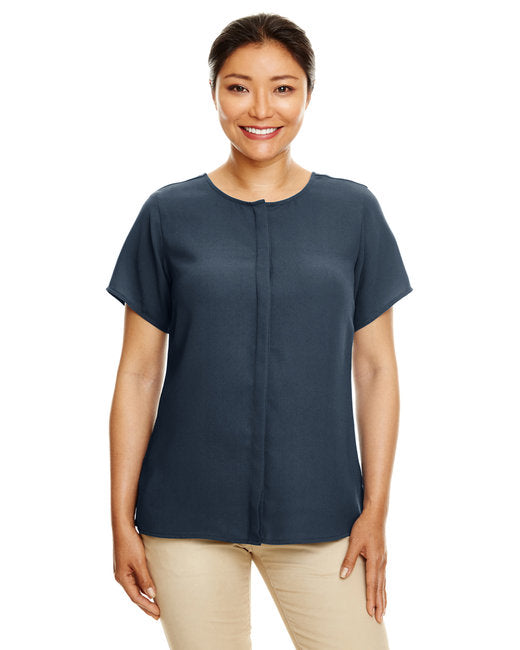 DP612W Devon & Jones Ladies' Perfect Fit™ Short-Sleeve Crepe Blouse