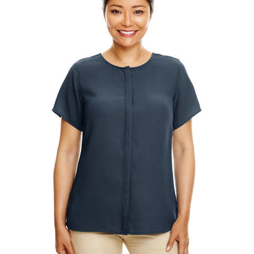 DP612W Devon & Jones Ladies' Perfect Fit™ Short-Sleeve Crepe Blouse