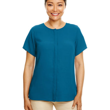 DP612W Devon & Jones Ladies' Perfect Fit™ Short-Sleeve Crepe Blouse