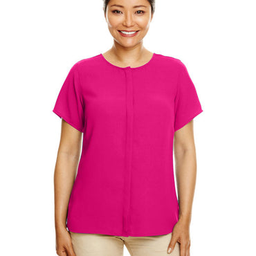 DP612W Devon & Jones Ladies' Perfect Fit™ Short-Sleeve Crepe Blouse