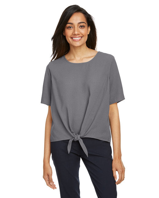 DP617W Devon & Jones Ladies' Perfect Fit™ Tie-Front Blouse