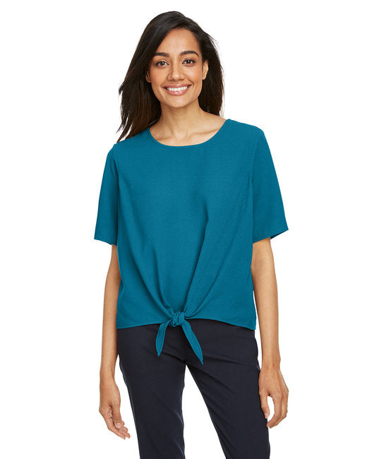 DP617W Devon & Jones Ladies' Perfect Fit™ Tie-Front Blouse