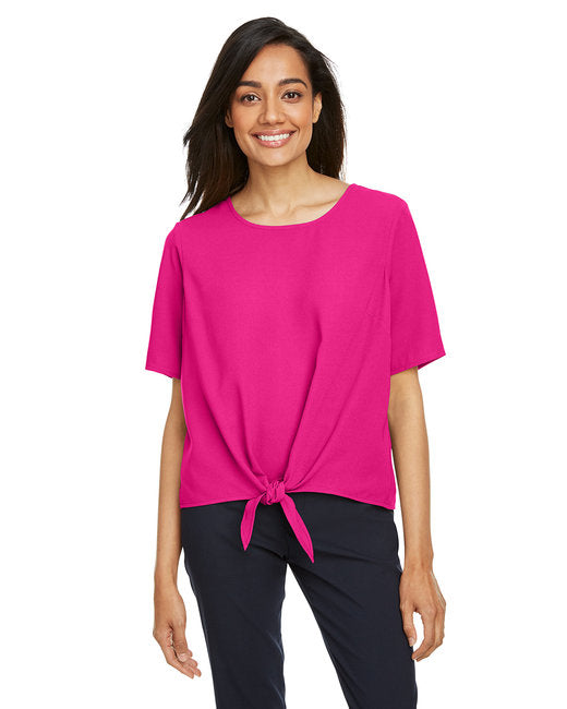 DP617W Devon & Jones Ladies' Perfect Fit™ Tie-Front Blouse