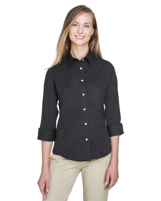 DP625W Devon & Jones Ladies' Perfect Fit™ 3/4-Sleeve Stretch Poplin Blouse