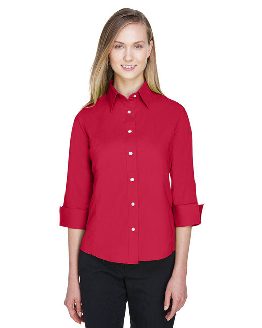 DP625W Devon & Jones Ladies' Perfect Fit™ 3/4-Sleeve Stretch Poplin Blouse