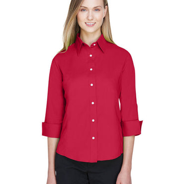 DP625W Devon & Jones Ladies' Perfect Fit™ 3/4-Sleeve Stretch Poplin Blouse