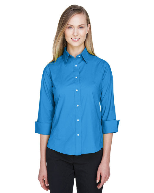 DP625W Devon & Jones Ladies' Perfect Fit™ 3/4-Sleeve Stretch Poplin Blouse