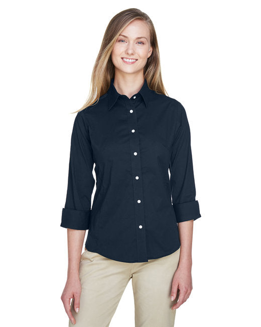 DP625W Devon & Jones Ladies' Perfect Fit™ 3/4-Sleeve Stretch Poplin Blouse