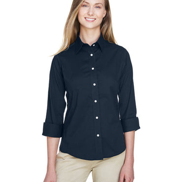 DP625W Devon & Jones Ladies' Perfect Fit™ 3/4-Sleeve Stretch Poplin Blouse