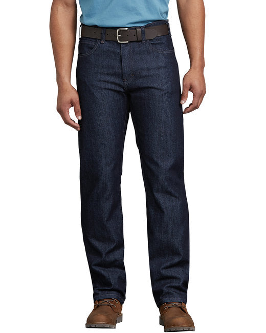 DP805 Dickies Men's FLEX Relaxed Fit Straight Leg 5-Pocket Carpenter Tough Max™ Denim Jean Pant