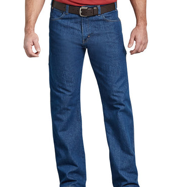 DP805 Dickies Men's FLEX Relaxed Fit Straight Leg 5-Pocket Carpenter Tough Max™ Denim Jean Pant