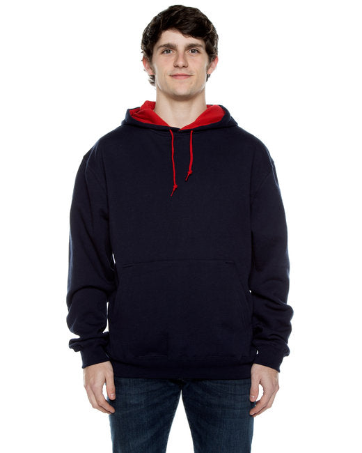 F1023 Beimar Drop Ship Unisex Contrast Hooded Sweatshirt