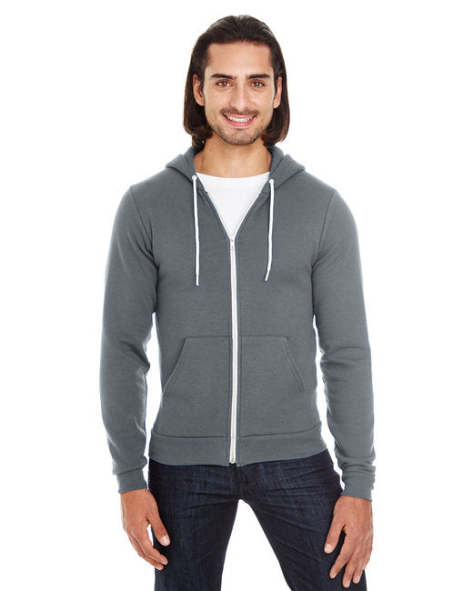 F497 American Apparel Unisex Flex Fleece USA Made Zip Hoodie