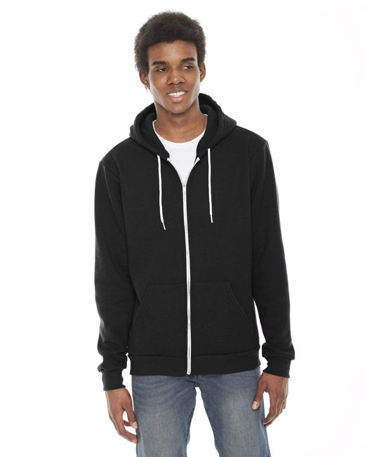 F497 American Apparel Unisex Flex Fleece USA Made Zip Hoodie