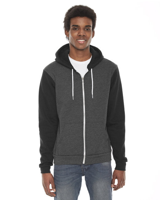 F497W American Apparel Unisex Flex Fleece Zip Hoodie