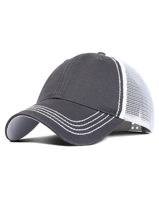 F787 Fahrenheit Garment Washed Cotton Mesh Back Hat