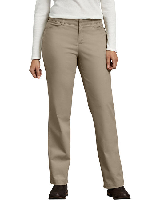 FP342 Dickies Ladies' Curvy Fit Straight Leg Flat Front Pant