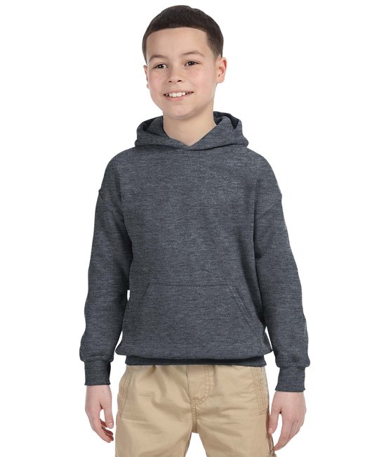 G185B Gildan Youth Heavy Blend™ 8 oz., 50/50 Hooded Sweatshirt