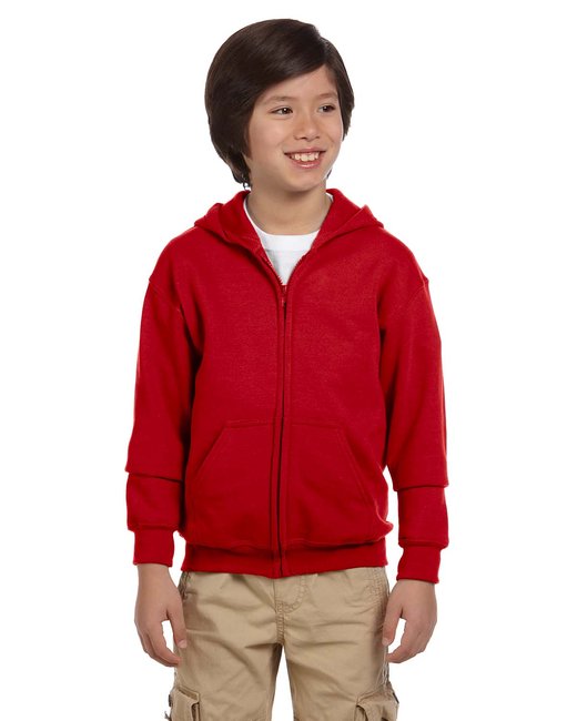 G186B Gildan Youth Heavy Blend™ Full-Zip Hooded Sweatshirt