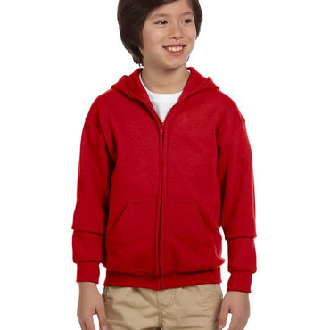 G186B Gildan Youth Heavy Blend™ Full-Zip Hooded Sweatshirt