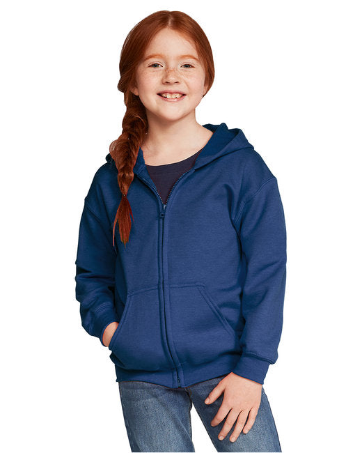 G186B Gildan Youth Heavy Blend™ Full-Zip Hooded Sweatshirt