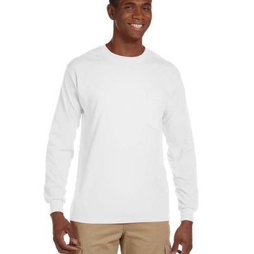 G241 Gildan Adult Ultra Cotton® Long-Sleeve Pocket T-Shirt