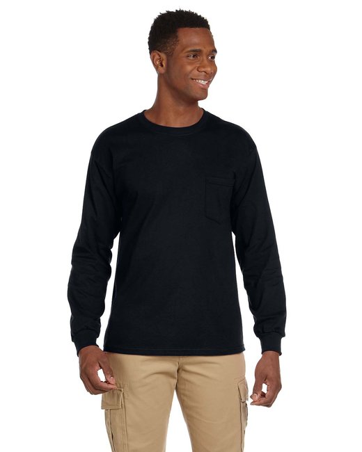 G241 Gildan Adult Ultra Cotton® Long-Sleeve Pocket T-Shirt