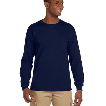 G241 Gildan Adult Ultra Cotton® Long-Sleeve Pocket T-Shirt