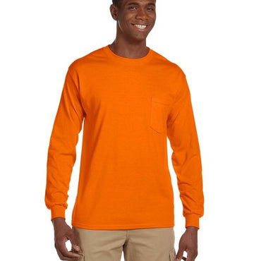 G241 Gildan Adult Ultra Cotton® Long-Sleeve Pocket T-Shirt