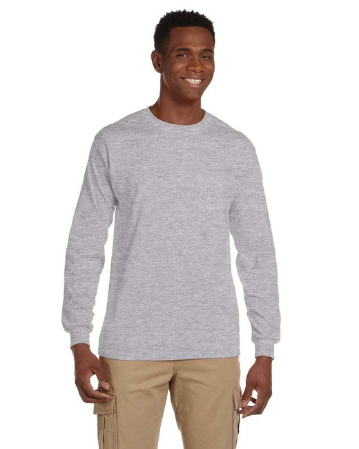 G241 Gildan Adult Ultra Cotton® Long-Sleeve Pocket T-Shirt